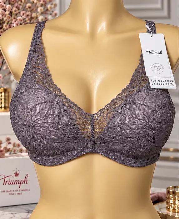 Triumph Body Make-Up Illusion Lace WP 75B Pigeon Grey - przód