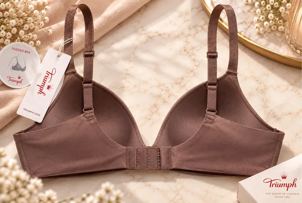 Triumph Body Make-Up Soft Touch 75B Rose Brown - tył i zapięcie